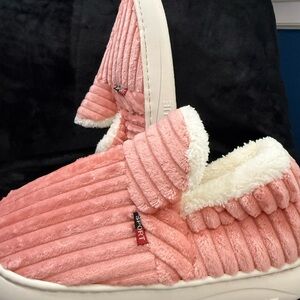 Boutique faux fur lined Pink Women's Plush Slippers